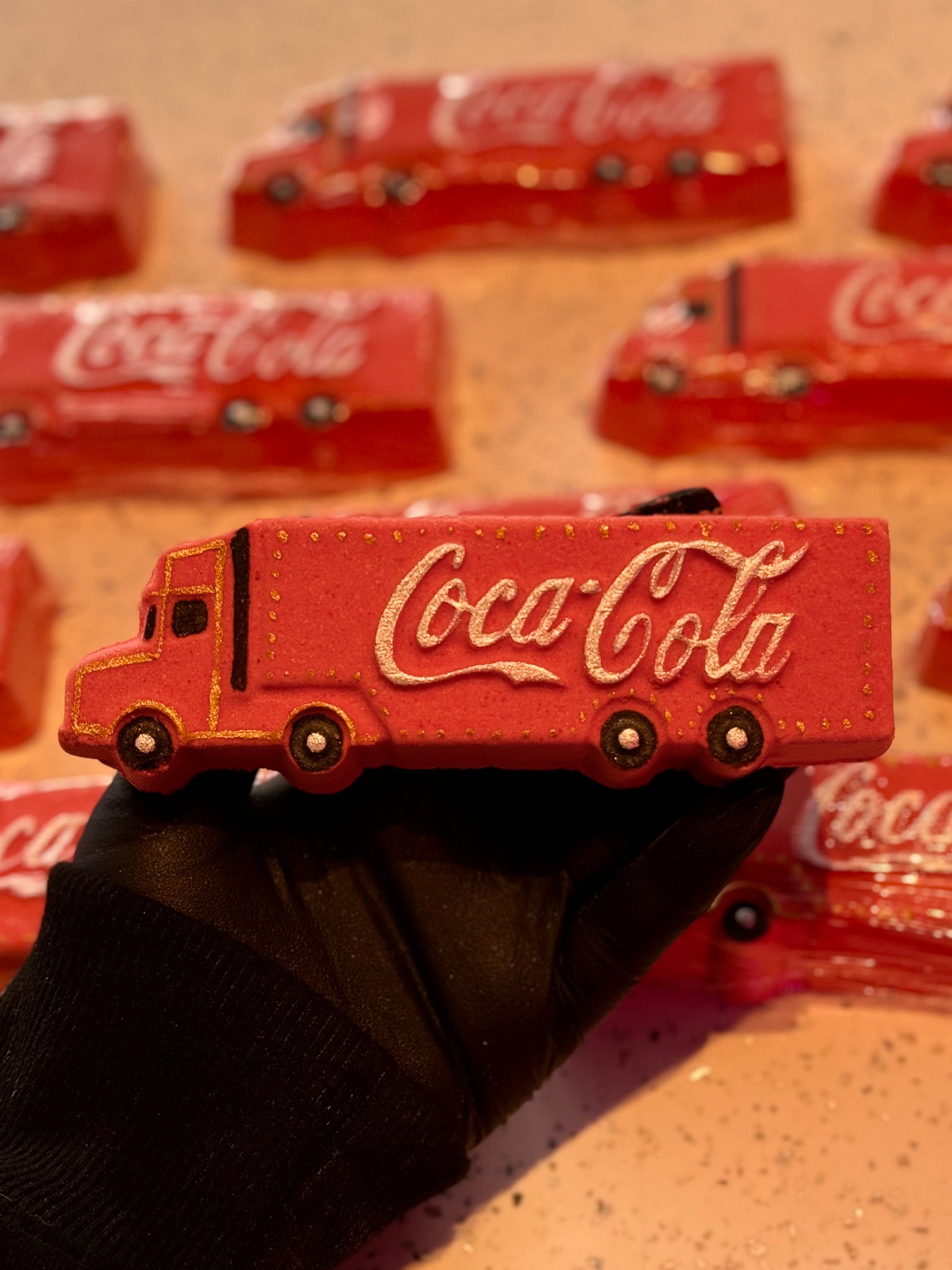 Coca Cola truck bath bomb